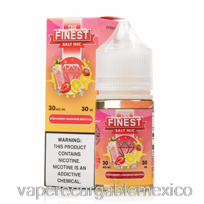 Vape Recargable Limonada De Fresa Mentol - La Mejor Sal Nic - 30ml 30mg